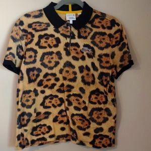 Lacoste national geographic animal print polo shirt size 42